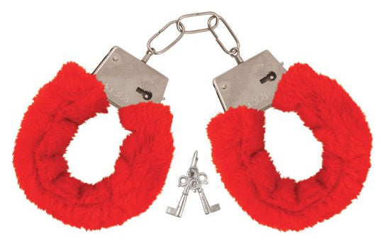 Red Fluffy Handcuffs