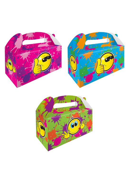 6 Large Smiley Face Party Boxes