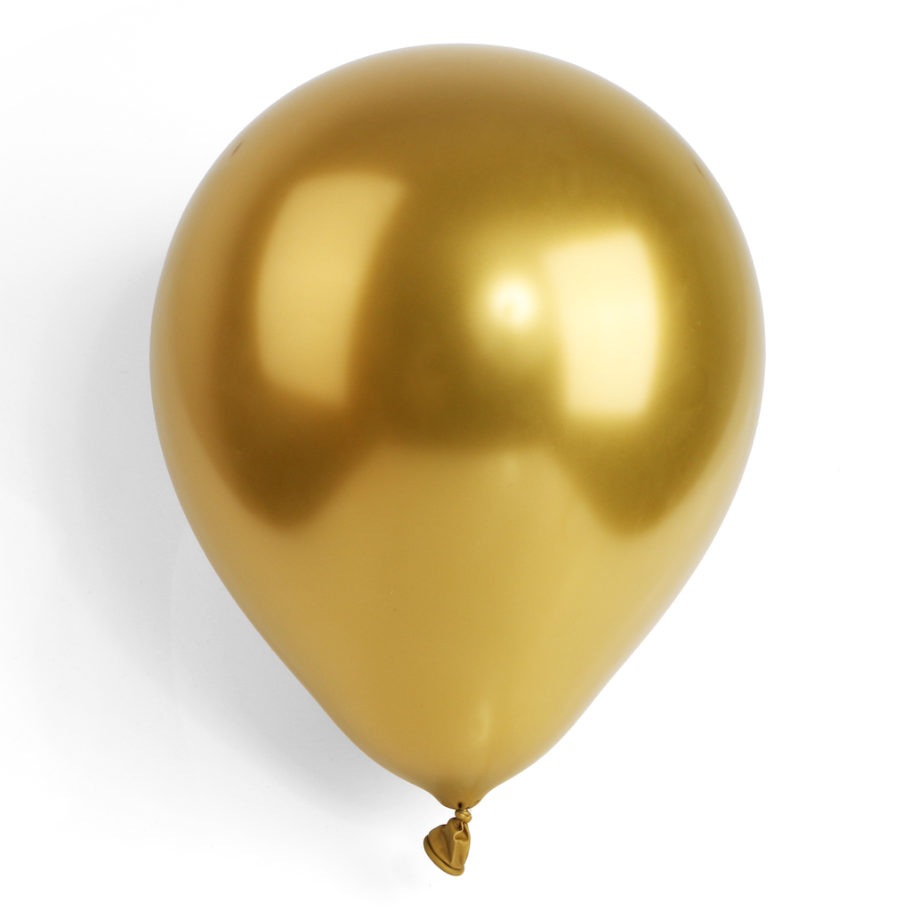 100 Metallic Gold 7" Latex Balloons