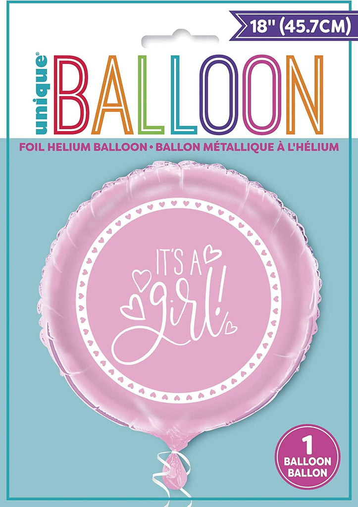 It's A Girl 18" Round Foil Balloon