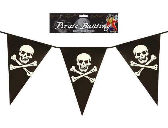 Pirate Skull and Crossbones 4m Plastic Bunting