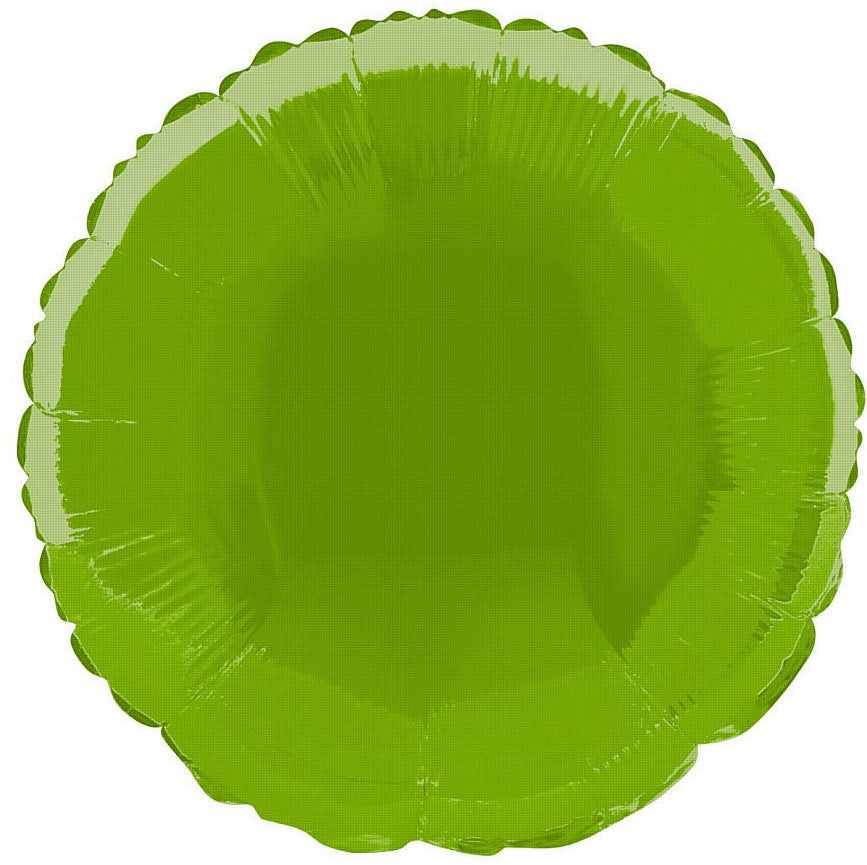 Lime Green Foil Round Balloon