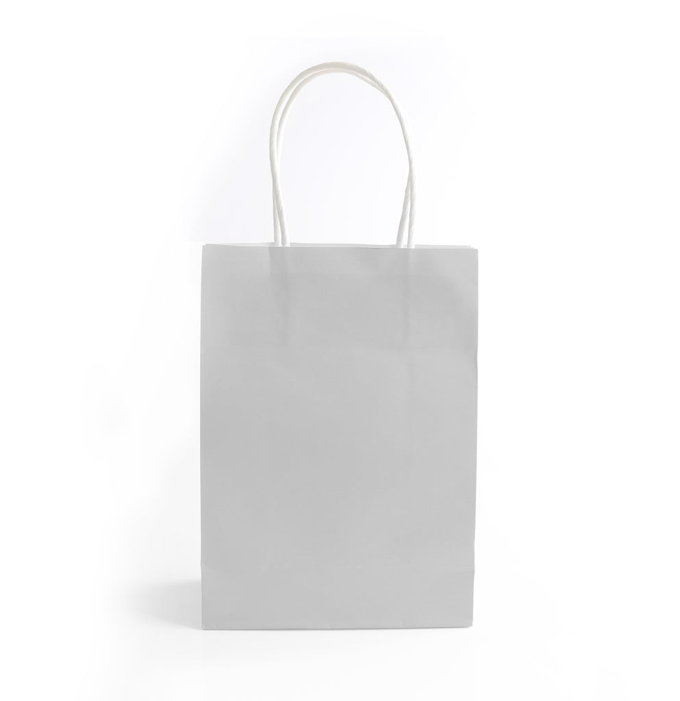 6 Silver Paper Party Bags