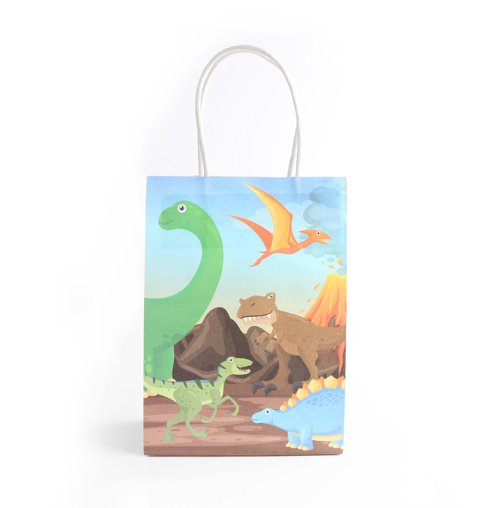 6 Dinosaur Paper Party Bags
