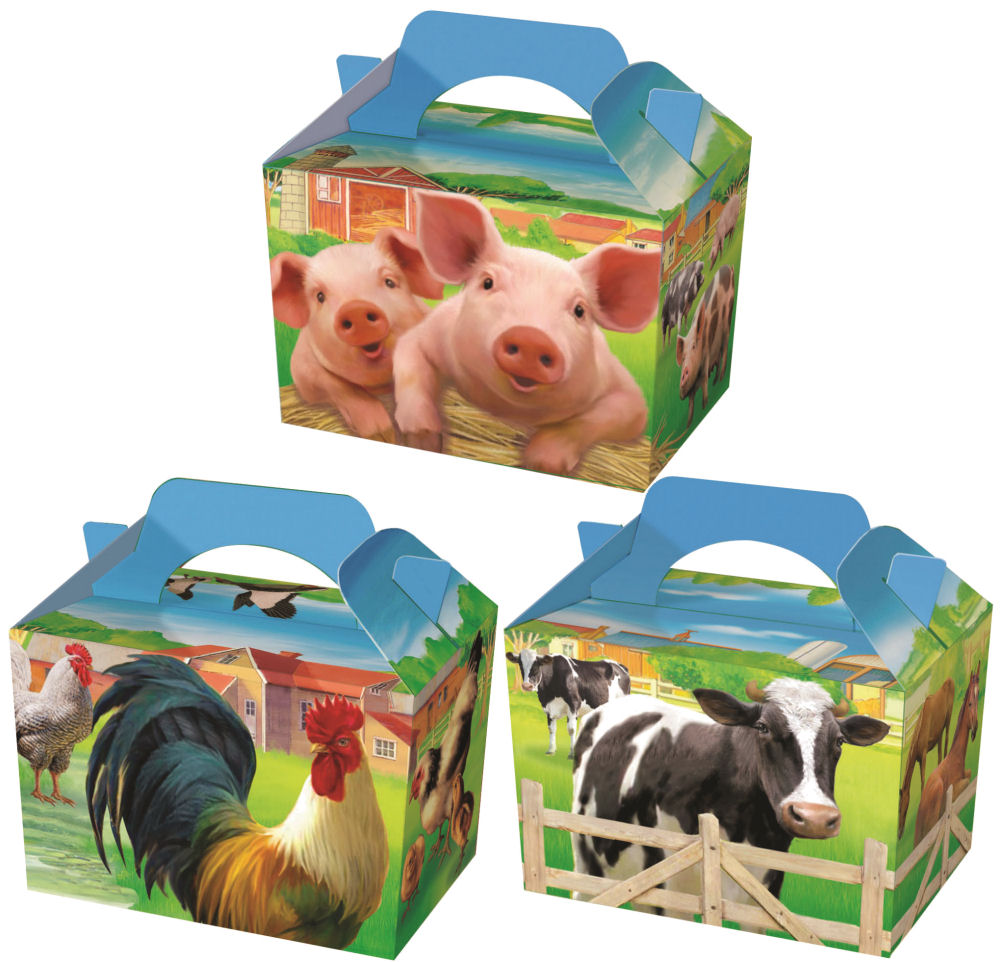 10 Farm Animal Party Lunch Boxes