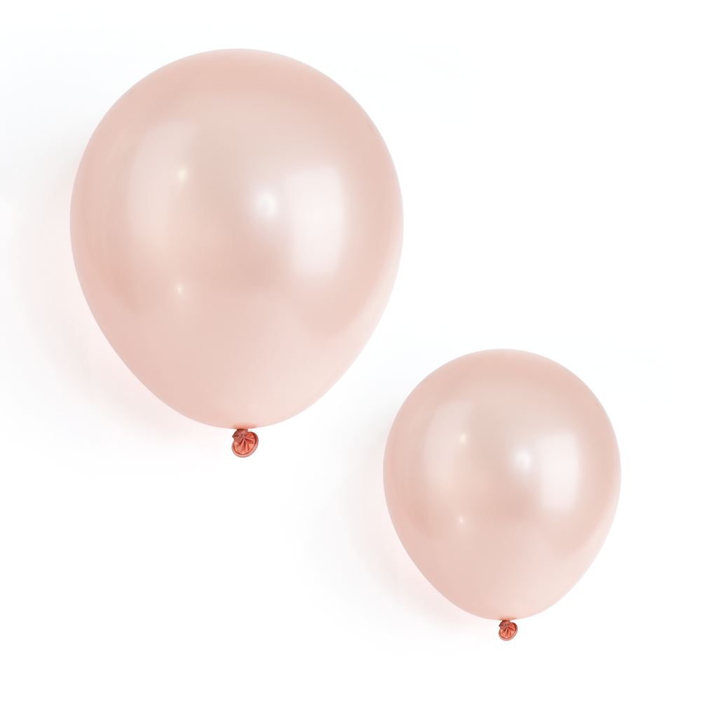 100 Pearlised Rose Gold 7" Latex Balloons