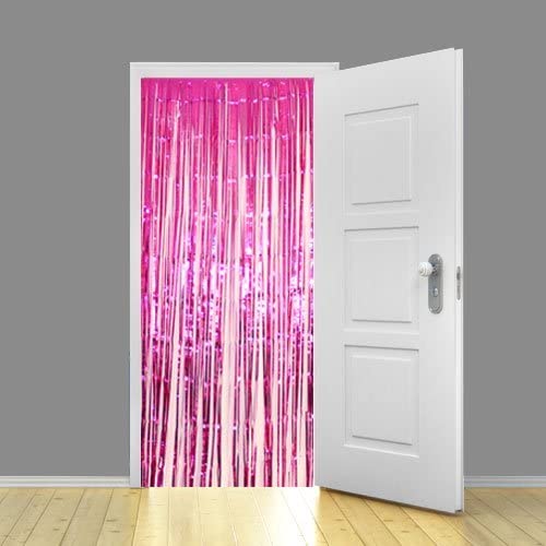 Baby Pink Foil Door Curtain