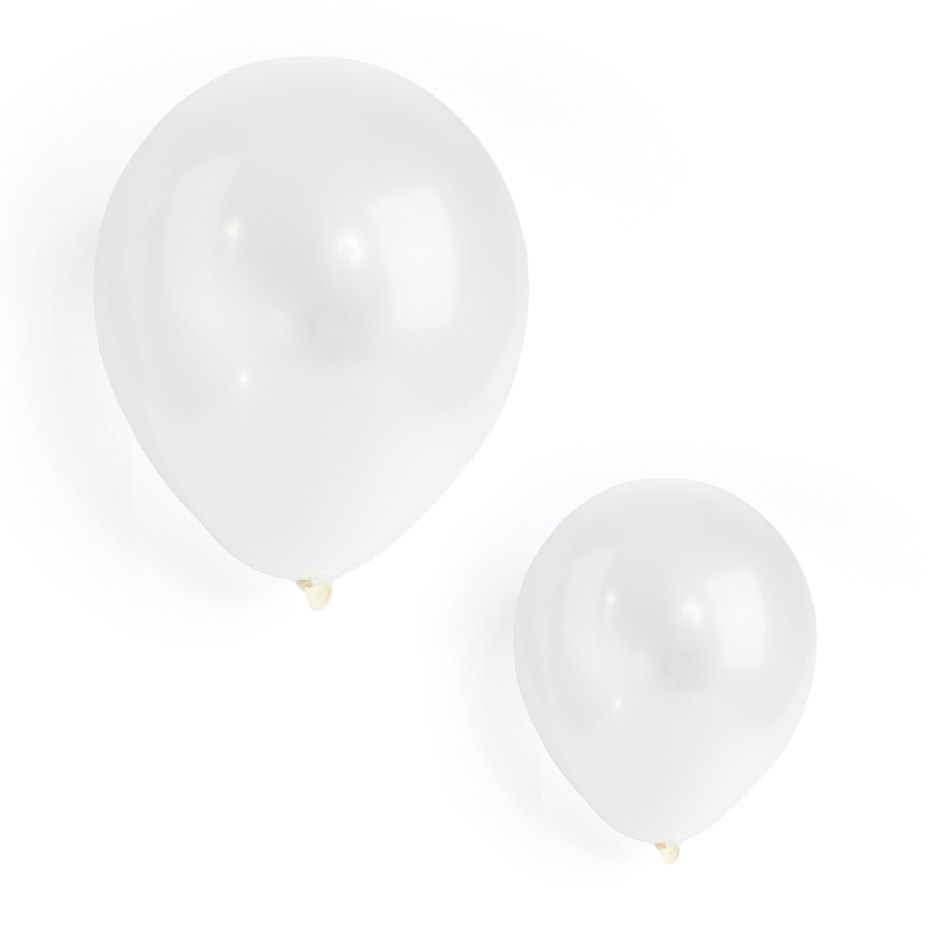 100 Pearlised Ivory 7" Latex Balloons