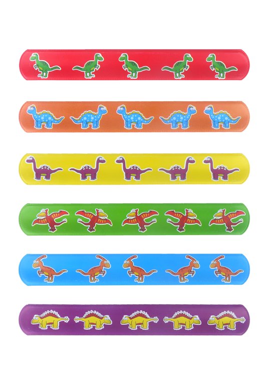 6 Dinosaur Snap Bracelets
