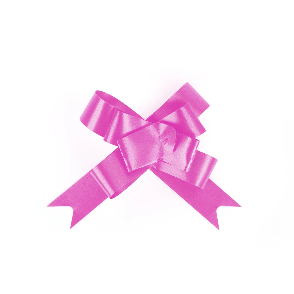 20 Hot Pink 6cm Pull Bows