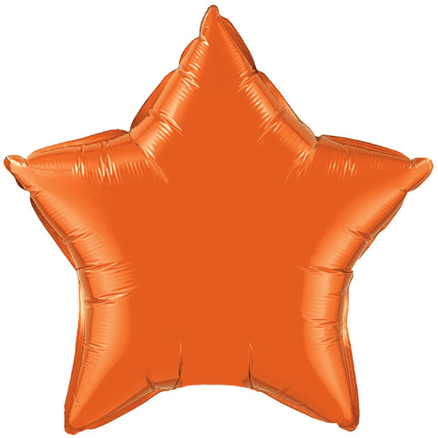 Orange Foil Star Balloon
