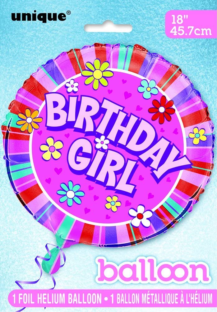 Birthday Girl 18" Round Foil Balloon