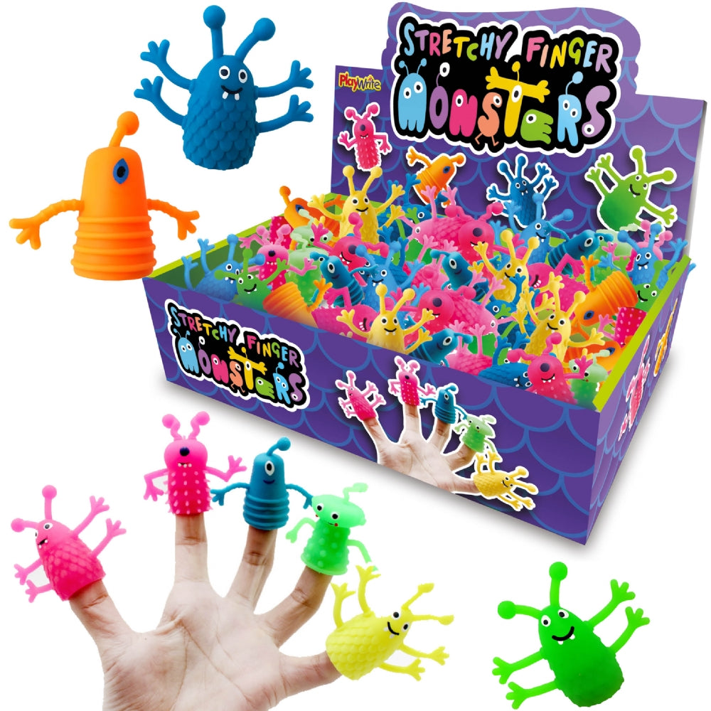 6 Stretchy Finger Puppet Monsters