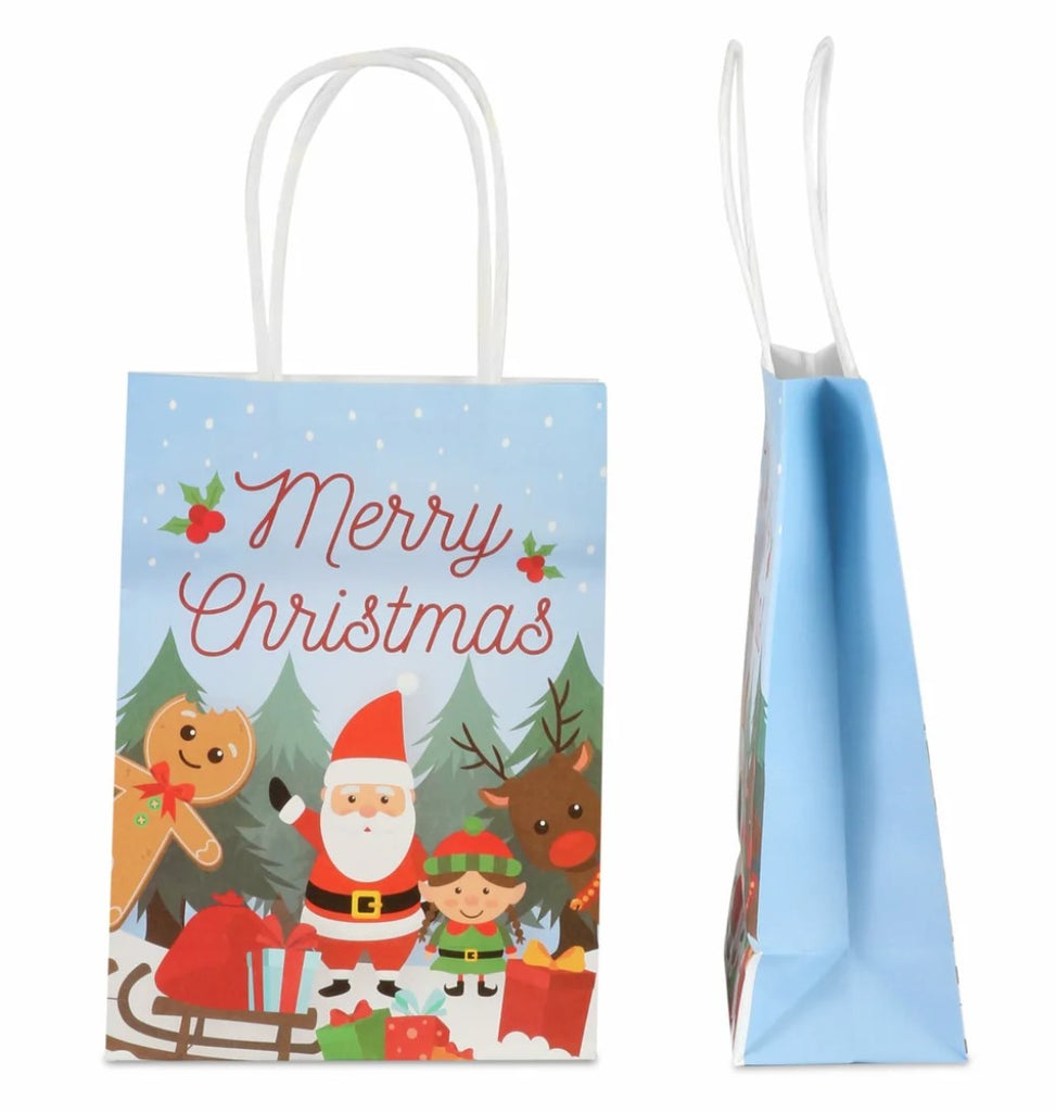 6 Christmas Paper Party Bags