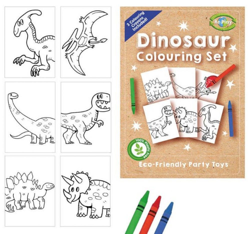 Re:Play Dinosaur A6 Colouring Set