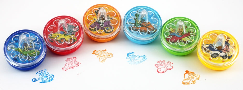 6 Animals Spinning Top Stampers