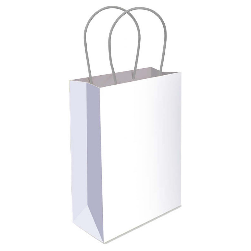 6 White Paper Handle Bags