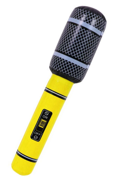 Inflatable Neon Yellow Microphone