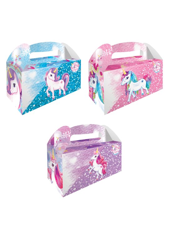 6 Large Unicorn Party Boxes