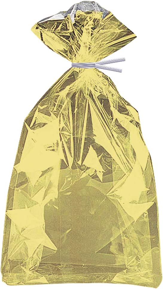 10 Gold Foil Cellophane Gift Bags