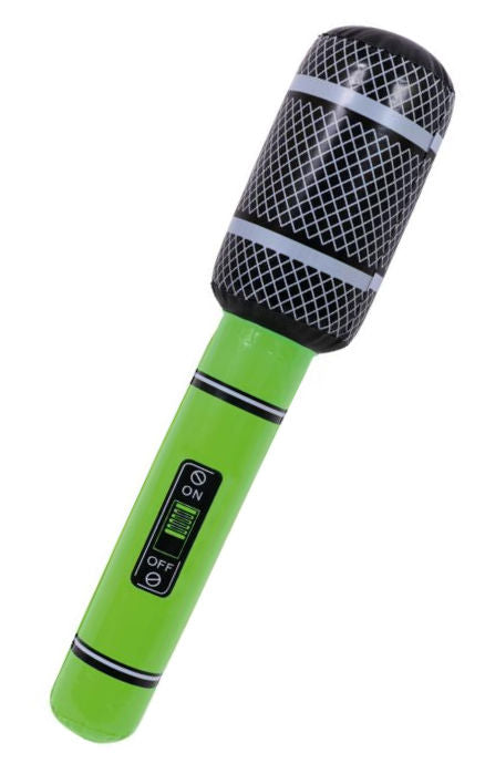 Inflatable Neon Green Microphone