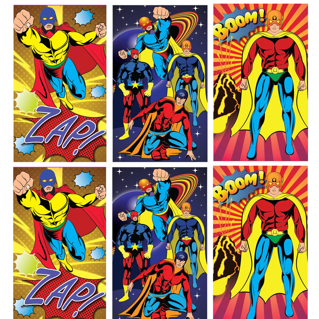 6 Mini Super Hero Notebooks