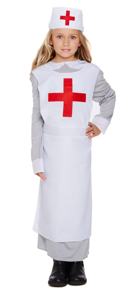 Child World War Nurse Costume - 10-12 Years