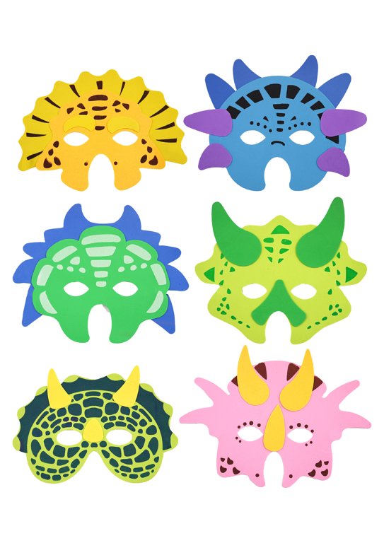 6 Foam Dinosaur Masks