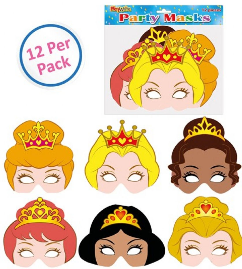 12 Cardboard Princess Masks