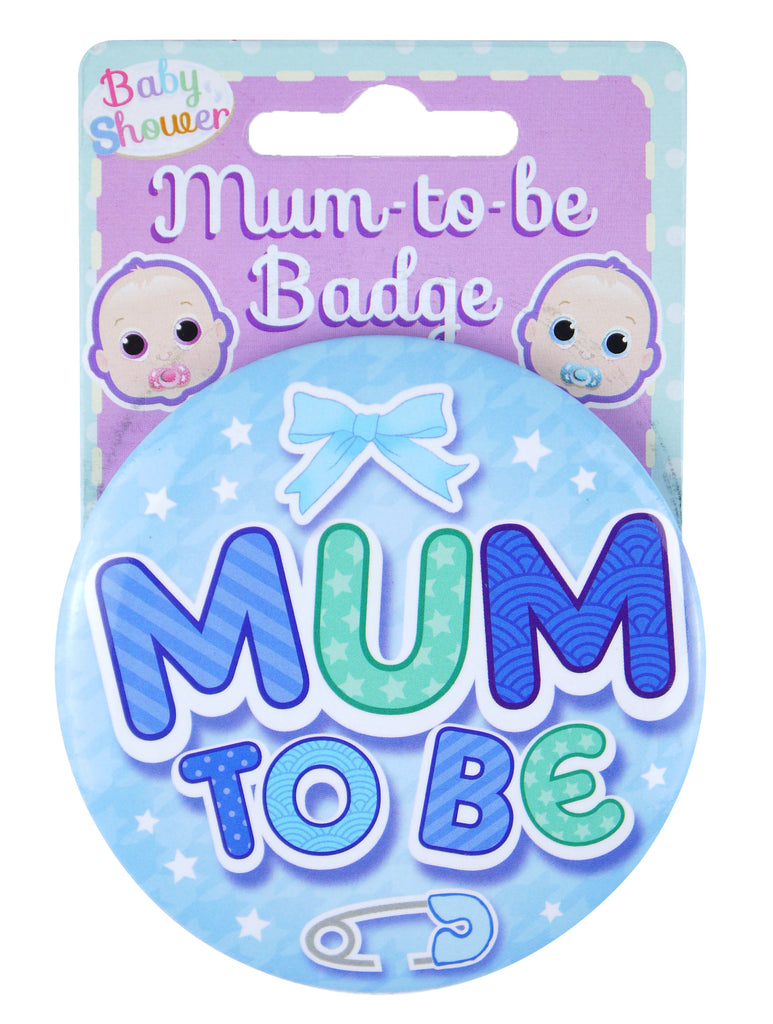 Blue Mum To Be Badge