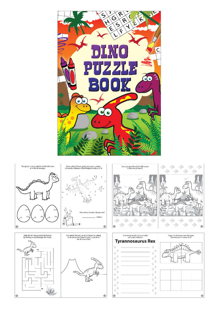 6 Dinosaur Puzzle Books