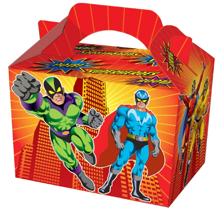 10 Super Hero Party Lunch Boxes