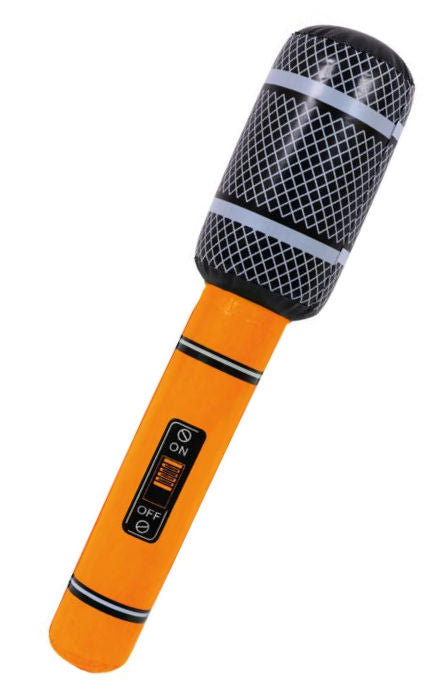 Inflatable Neon Orange Microphone