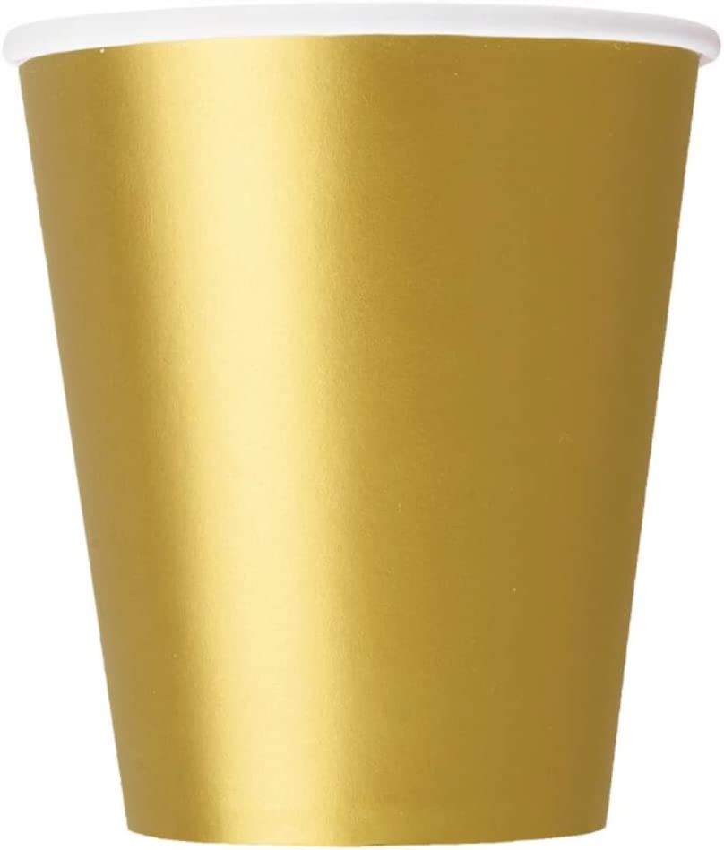 8 Gold 9oz Paper Cups
