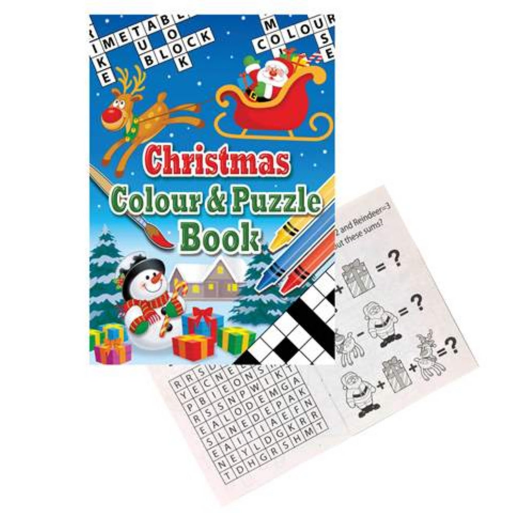 6 Christmas Colour & Puzzle Books