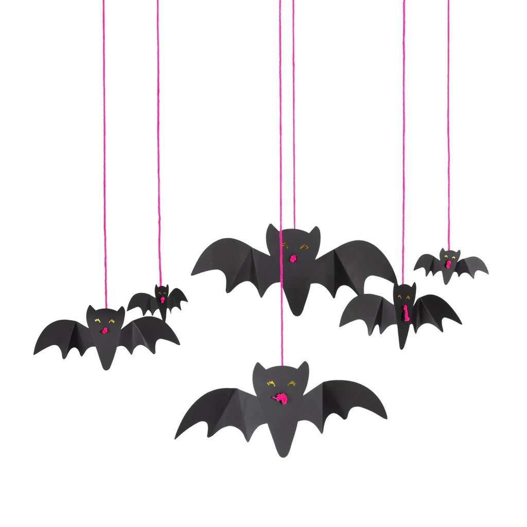 6 Hanging Bats DIY Decoration