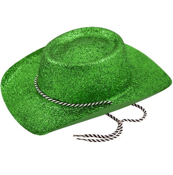 Green Glitter Cowboy Hat