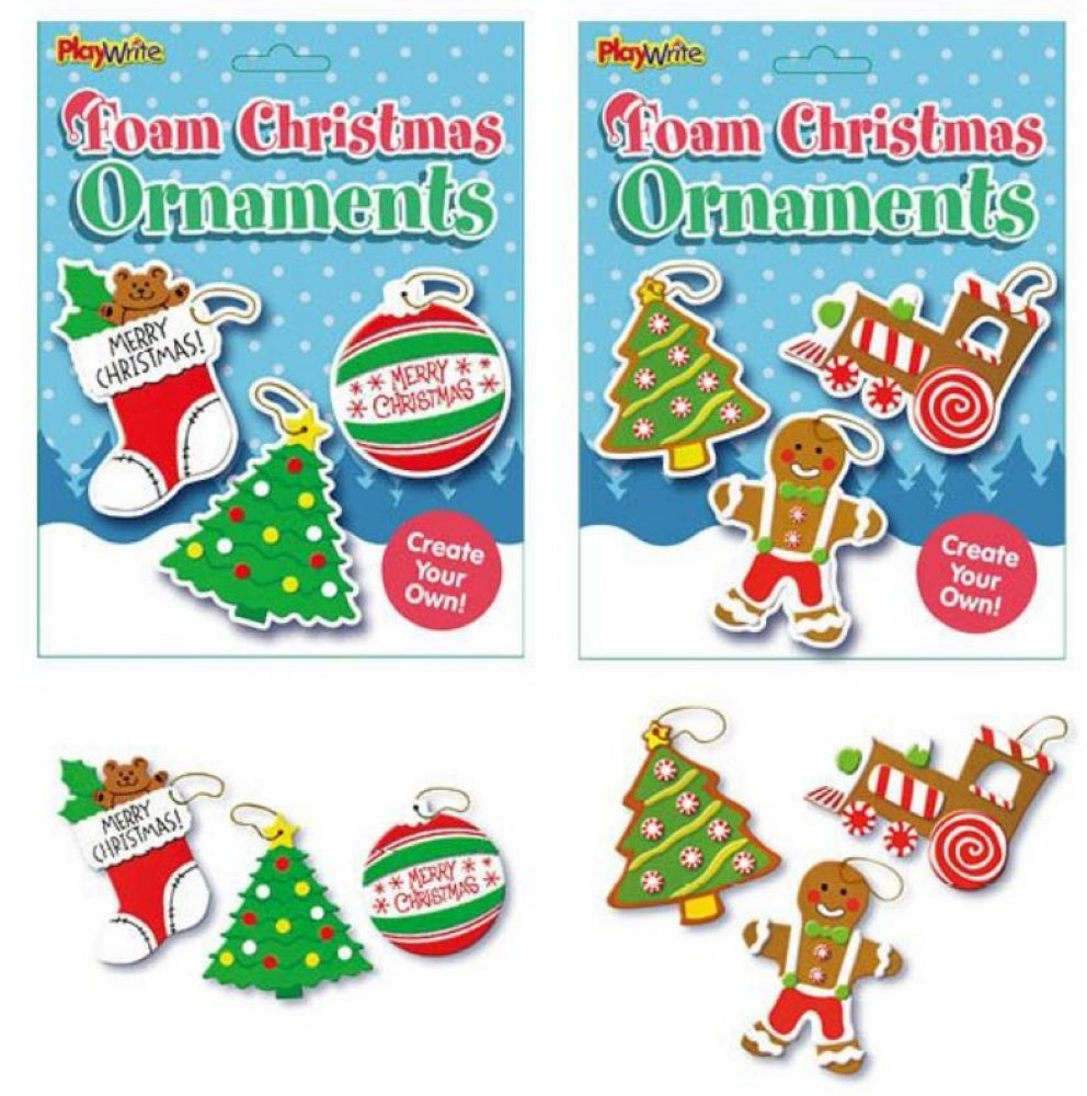 Make-Your-Own Christmas Foam Ornaments