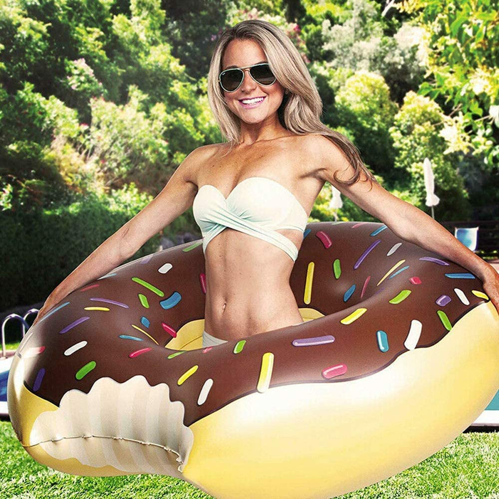 Inflatable Brown Doughnut Ring