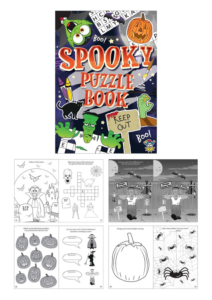 6 Halloween Puzzle Books
