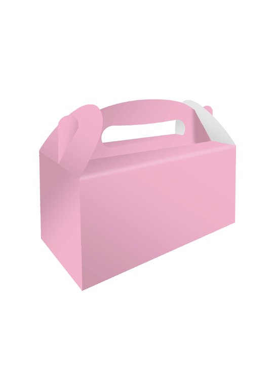6 Large Baby Pink Party Boxes