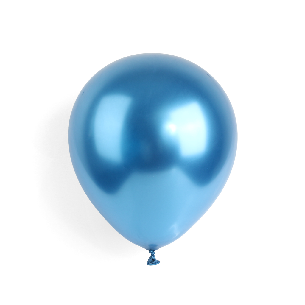 50 Metallic Light Blue 7" Latex Balloons