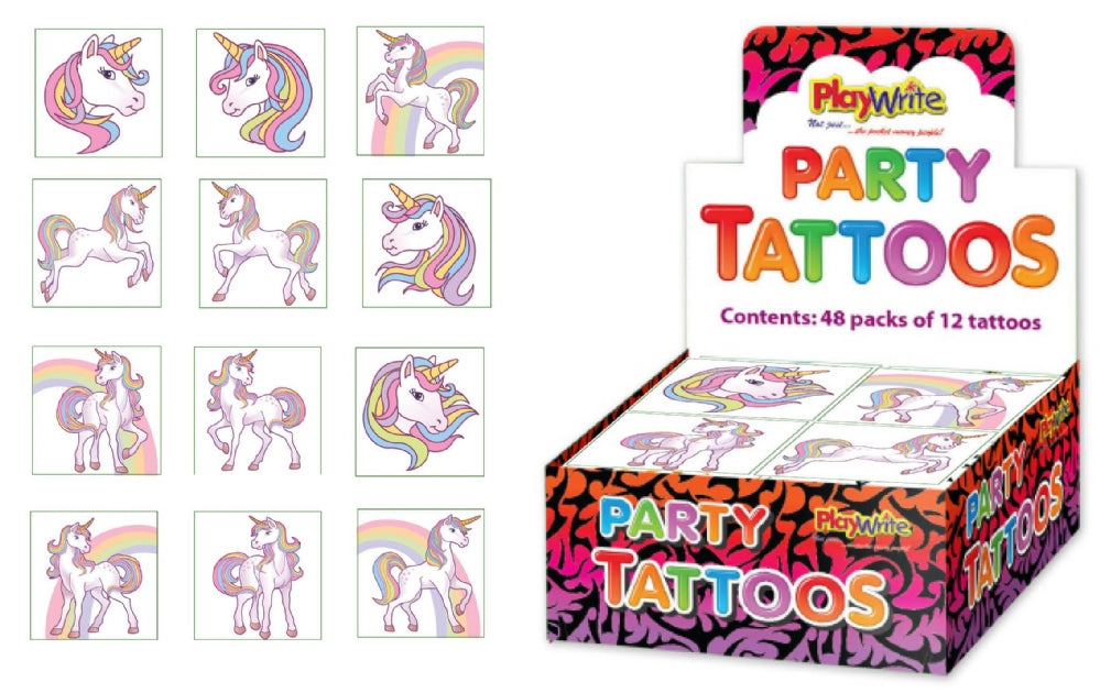 72 Unicorn Temporary Tattoos