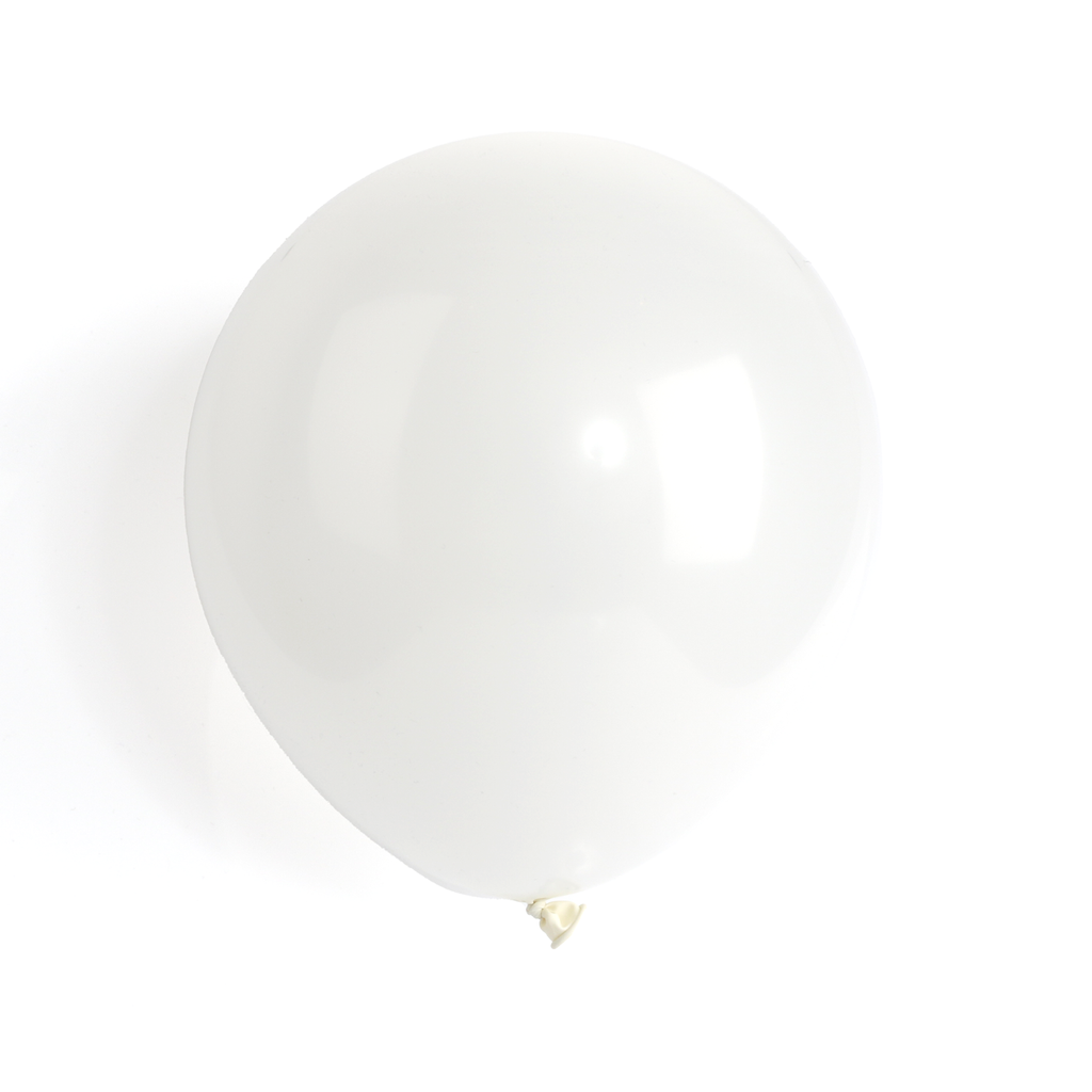 100 Pearlised White 7" Latex Balloons