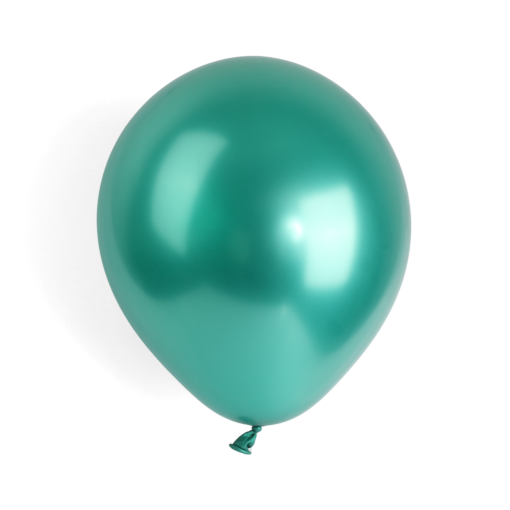 50 Metallic Green 7" Latex Balloons