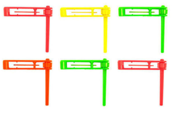 6 Mini Neon Football Rattles