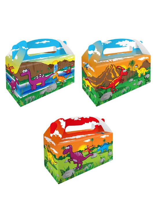 6 Large Dinosaur Party Boxes