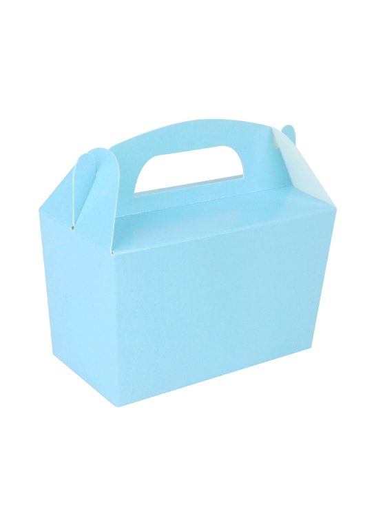 12 Baby Blue Snack Boxes