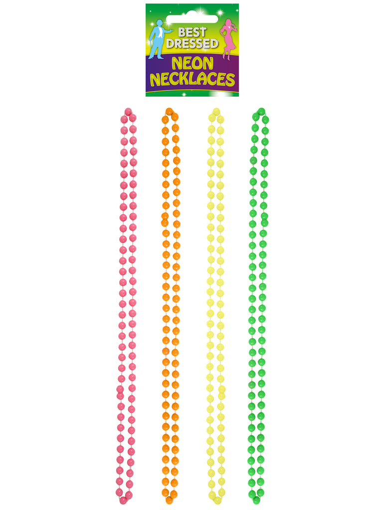 4 Neon Bead Necklaces