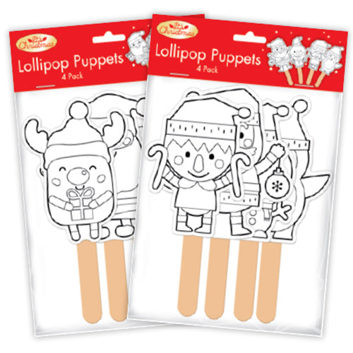 4 Christmas Lollipop Puppets